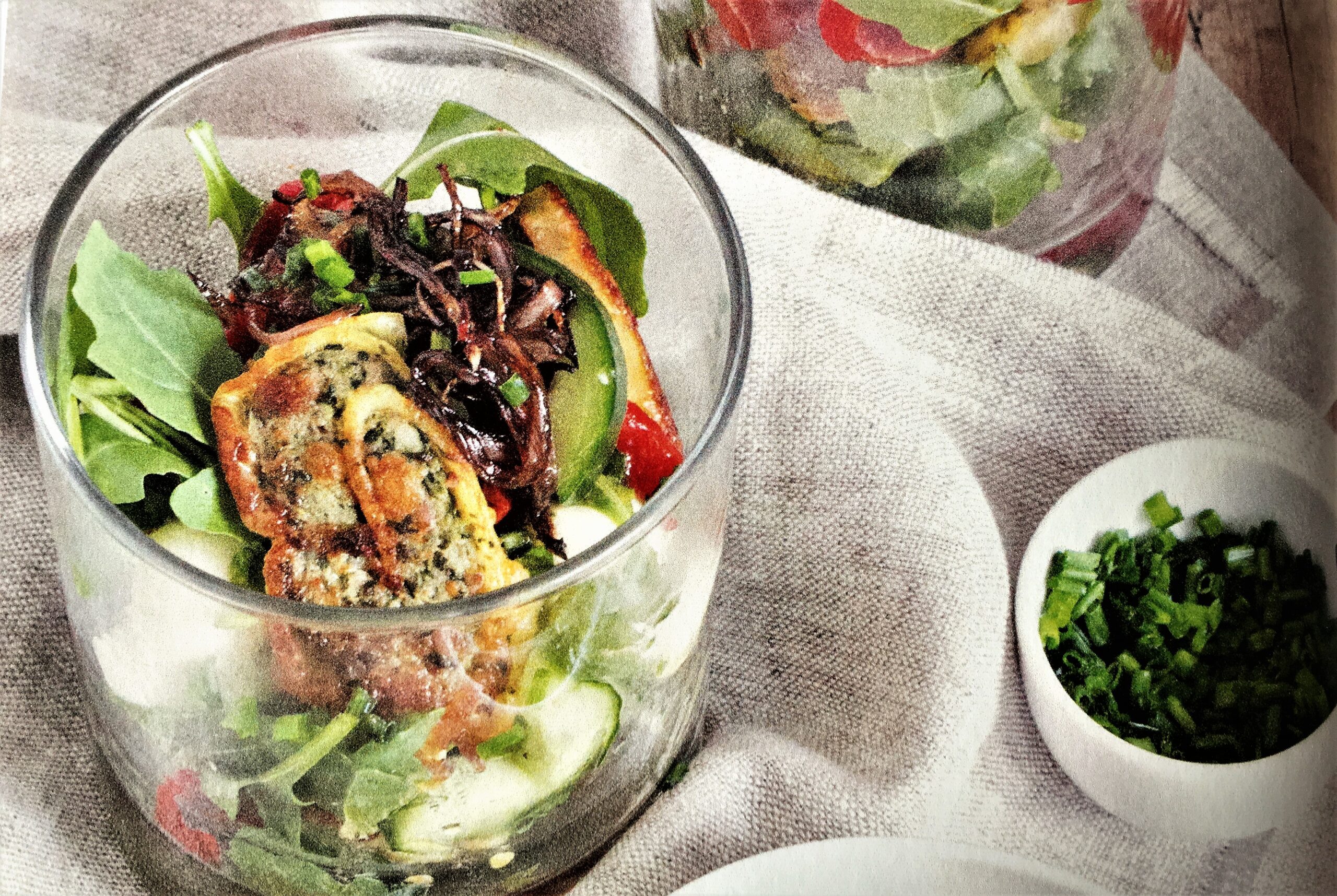 Maultaschen-Salat im Glas