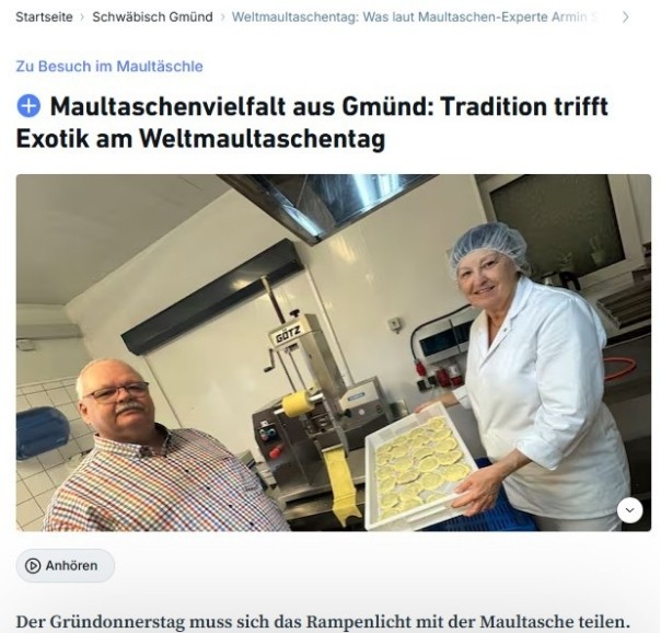 Medien Welt-Maultaschen-Tag 2025