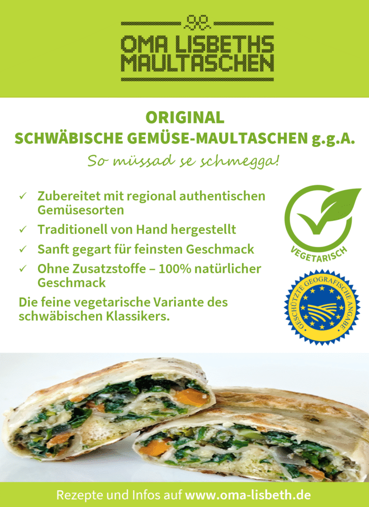 Oma Lisbeths ORIGINAL SCHWÄBISCHE GEMÜSE-MAULTASCHEN