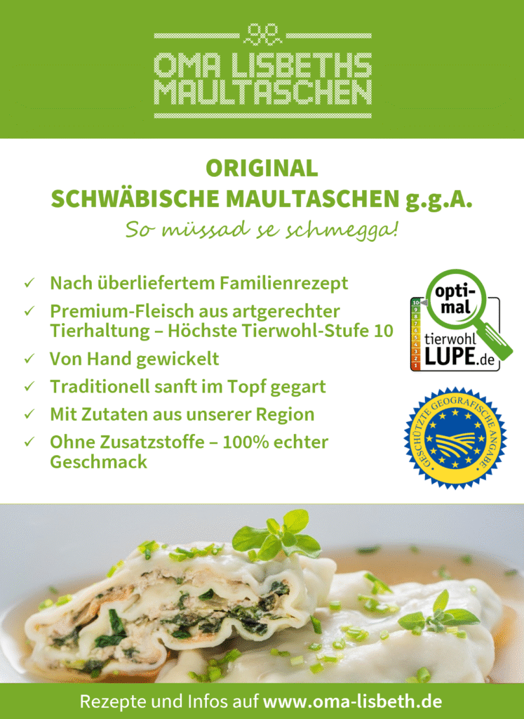Oma Lisbeths ORIGINAL SCHWÄBISCHE MAULTASCHEN
